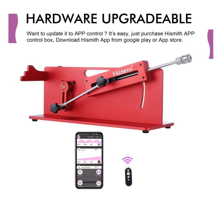 Смарт секс-машина Hismith Table Top 2.0 Pro APP Red, настольная версия