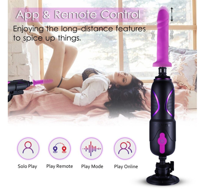 Высокомобильная смарт секс-машина Hismith Pro Travel APP с фаллоимитатором, присоска, пульт ДУ