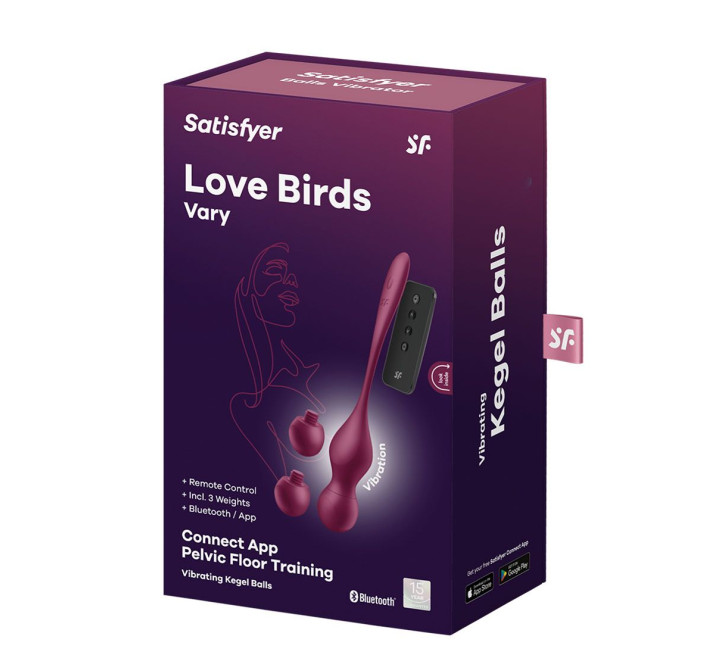 Вагінальні кульки з вібрацією Satisfyer Love Birds Vary Connect App