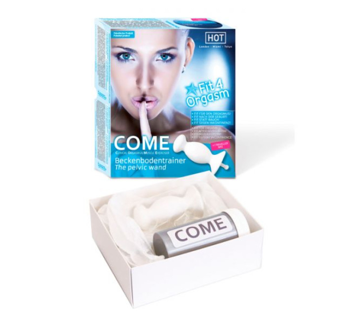 Тренажер мышц малого таза Hot COME THE PELVIC WAND Белый 3 см