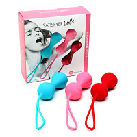 Вагінальні кульки Satisfyer balls C02 double 3 шт Вагінальні кульки Satisfyer balls C02 double 3 шт