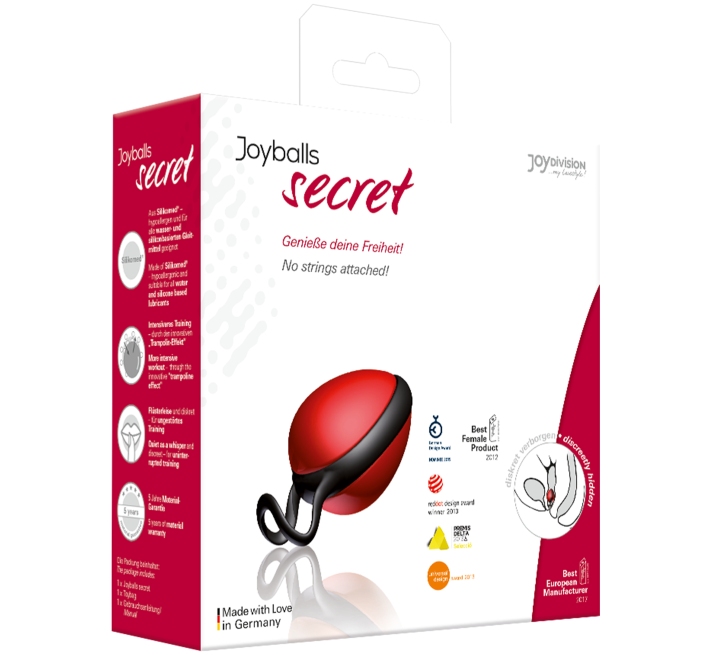 Вагінальна кулька Joydivision Joyballs secret single Червона/Чорна