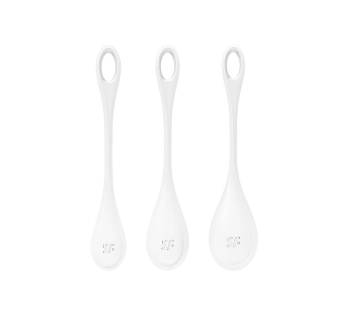 Набір йоні намистин Satisfyer Yoni Power 1 White, діаметр 2-2,5-3см, вага 22-46-74гр