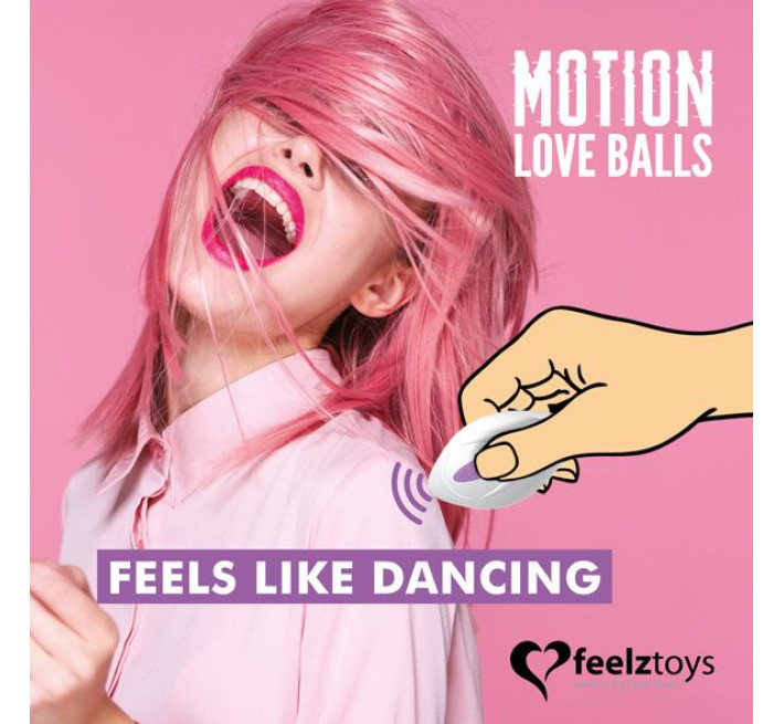 Вагинальные шарики с жемчужным массажем FeelzToys Motion Love Balls Foxy с пультом ДУ, 7 режимов