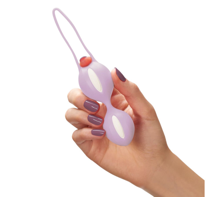 Вагинальные шарики Fun Factory SMARTBALLS DUO, сиренево-белые, 2 шт, диаметр 3,2 и 3,6 см