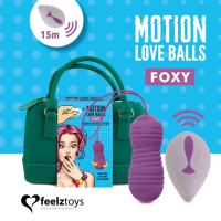 Вагінальні кульки з перловим масажем FeelzToys Motion Love Balls Foxy з пультом дистанційного керування, 7 режимів Вагінальні кульки з перловим масажем FeelzToys Motion Love Balls Foxy з пультом дистанційного керування, 7 режимів