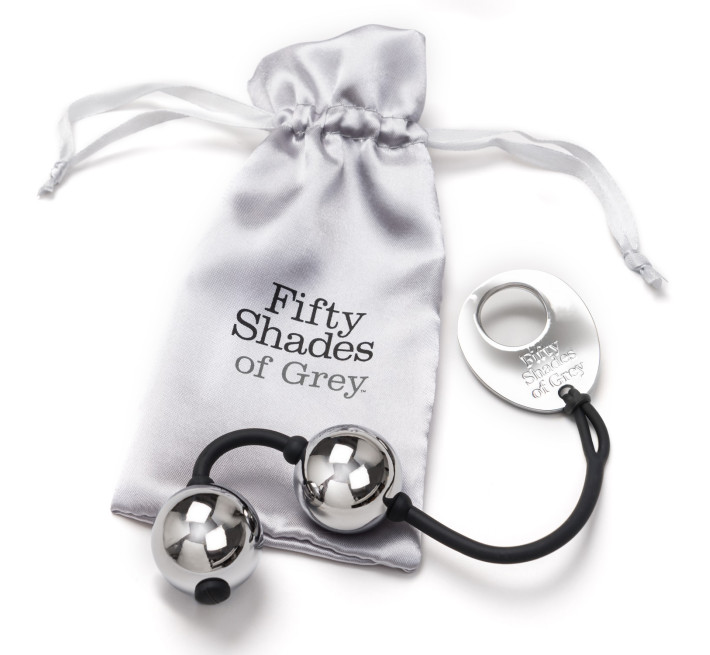 Сріблясті металеві вагінальні кульки Fifty Shades of Grey Внутрішня Богиня