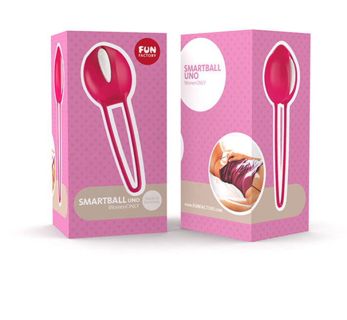 Вагінальна кулька Fun Factory Smartball Teneo Uno Червона/Біла