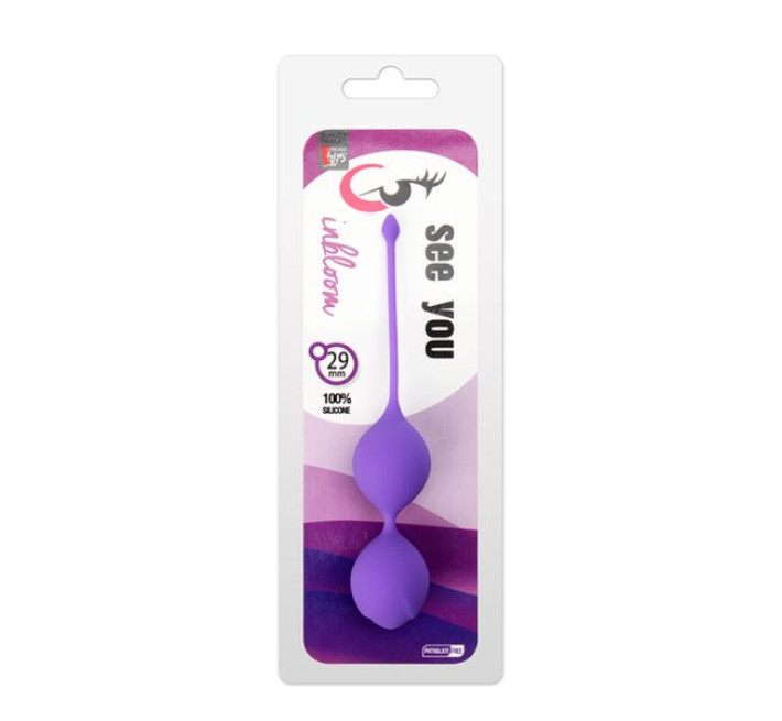 Вагинальные Шарики Dreamtoys See You In Bloom Duo Balls 29 мм Фиолетовые