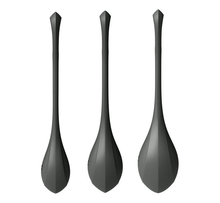 Набор йони бусин Satisfyer Yoni Power 2, диаметр 2-2,5-3 см, вес 22-44-73 гр Черный