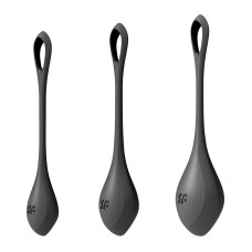 Набір йоні намистин Satisfyer Yoni Power 2, діаметр 2-2,5-3 см, вага 22-44-73 гр Чорний