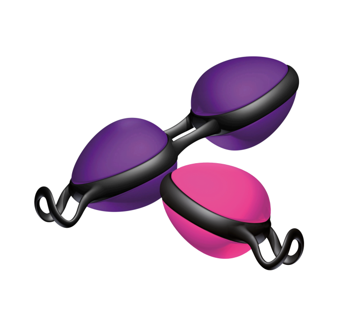 Вагинальные шарики Joydivision Joyballs secret single & double-set Фиолетовые/Розовые 3.7 см