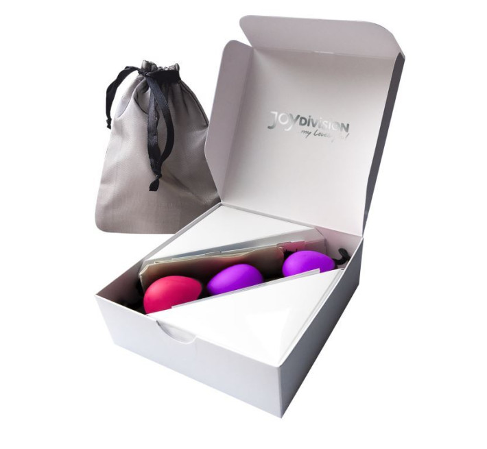 Вагинальные шарики Joydivision Joyballs secret single & double-set Фиолетовые/Розовые 3.7 см