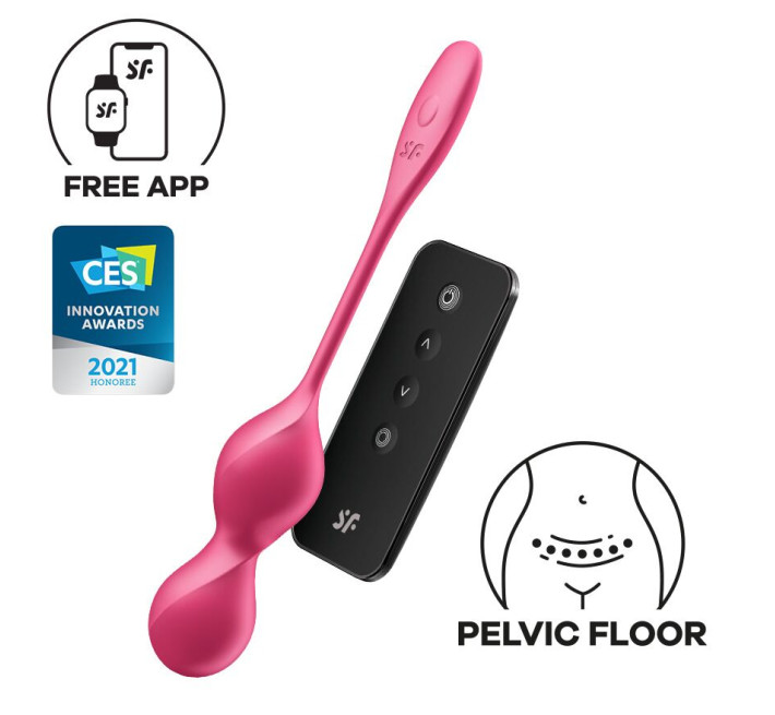 Вагінальні смарт-кульки з вібрацією Satisfyer Love Birds 2 Connect App Red, 86 г, пульт ДК