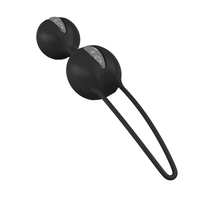 Вагінальні кульки Fun Factory SMARTBALLS DUO, чорно-сірі, 2 шт, діаметр 3,2 та 3,6 см