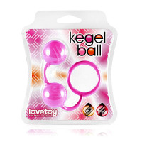 Вагинальные шарики Ребристые LoveToy Kegel Ball Розовые