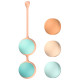 Вагинальные шарики Liebe Kewos - Peach/Mint, 5 шариков в комплекте, 15, 25, 35, 45 и 55 г