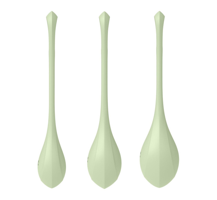 Набор йони бусин Satisfyer Yoni Power 2, диаметр 2-2,5-3 см, вес 22-44-73 гр Зеленый