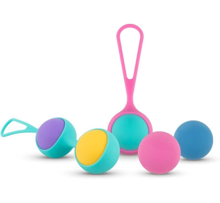 Набір вагінальних кульок PMV20: Vita – Kegel Ball Set, маса 40, 50, 60 г, два тримачі