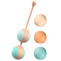 Вагинальные шарики Liebe Kewos - Peach/Mint, 5 шариков в комплекте, 15, 25, 35, 45 и 55 г