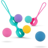Набір вагінальних кульок PMV20: Vita – Kegel Ball Set, маса 40, 50, 60 г, два тримачі
