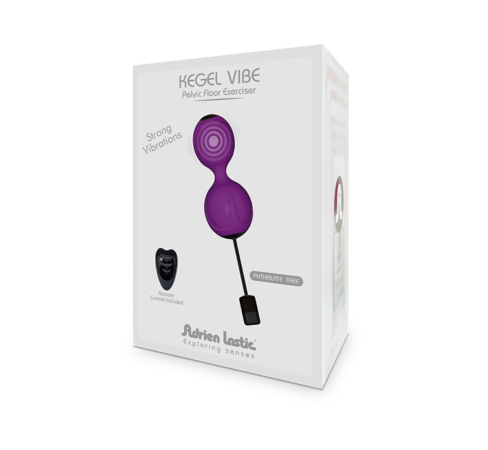 Вагинальные шарики с вибрацией Adrien Lastic Kegel Vibe Фиолетовый