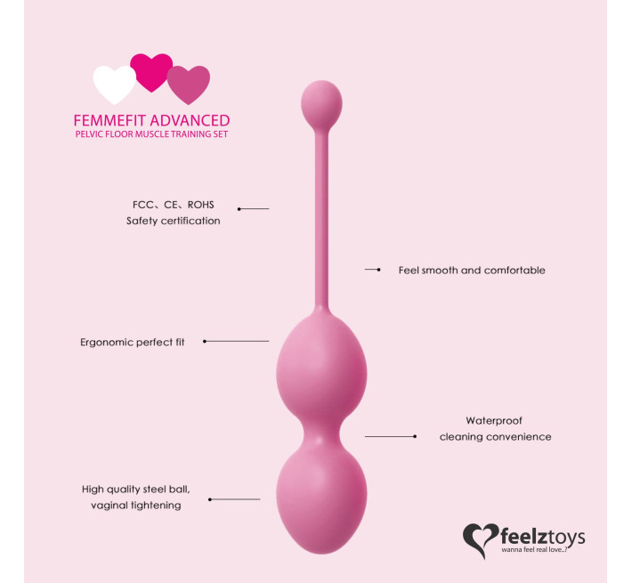 Набор вагинальных шариков для продвинутых FeelzToys - FemmeFit Advanced Pelvic Muscle Training Set