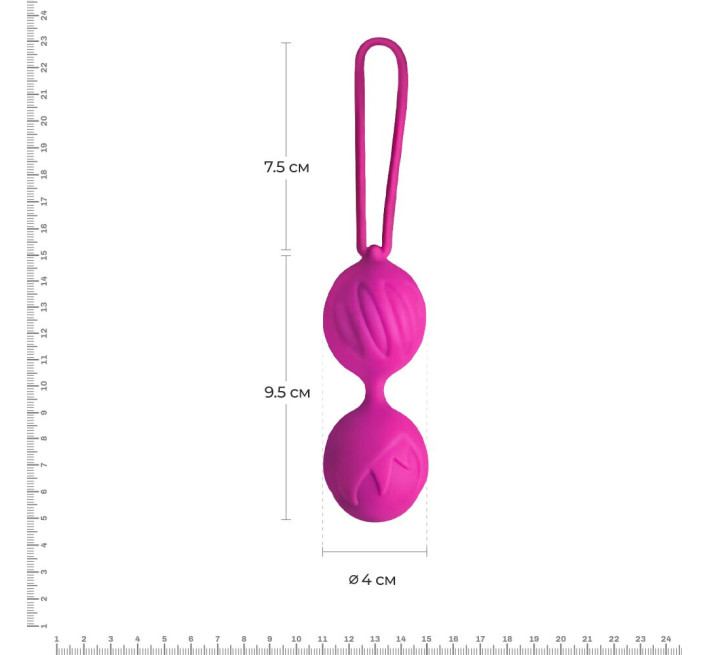 Вагінальні кульки Adrien Lastic Geisha Lastic Balls (L) Фуксія