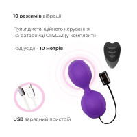 Вагинальные шарики с вибрацией Adrien Lastic Kegel Vibe Фиолетовый Вагинальные шарики с вибрацией Adrien Lastic Kegel Vibe Фиолетовый