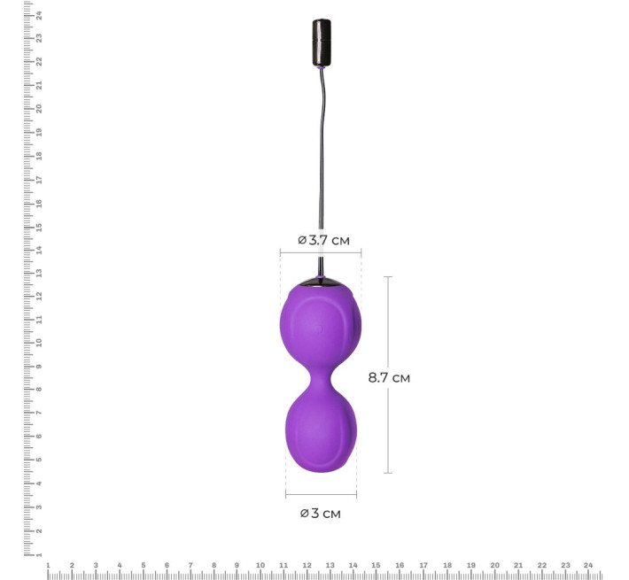 Вагинальные шарики с вибрацией Adrien Lastic Kegel Vibe Фиолетовый