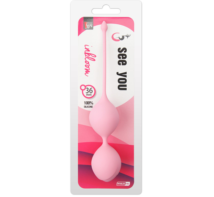 Вагінальні кульки Dreamtoys SEE YOU IN BLOOM DUO BALLS 3,6 см Рожеві
