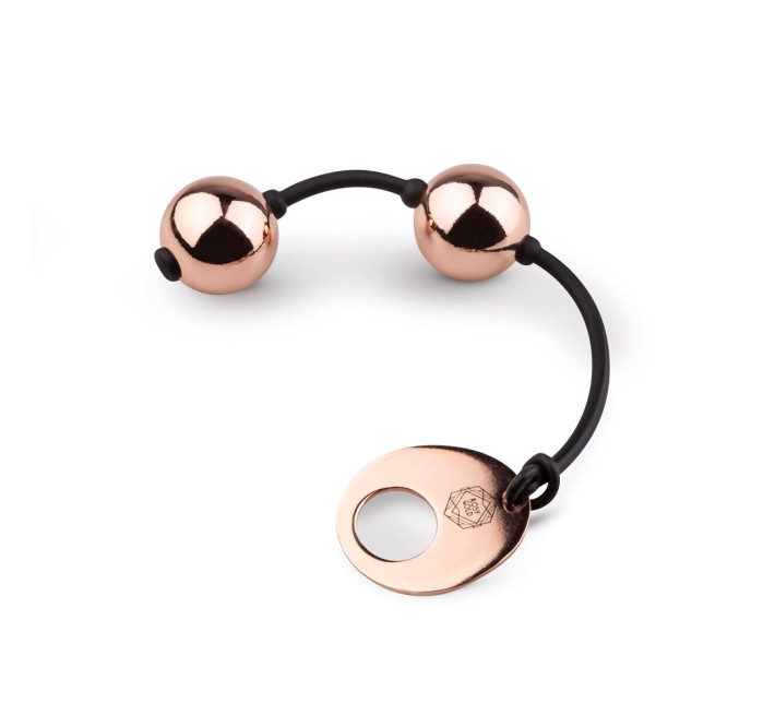 Металеві вагінальні кульки Rosy Gold - Nouveau Kegel Balls, вага 376гр, діаметр 2,8см
