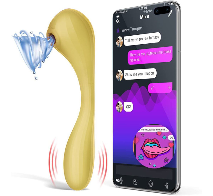 Вакуумный вагинально-клиторальный стимулятор Magic Motion Bobi Желтый