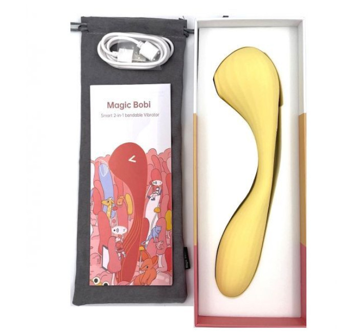 Вакуумный вагинально-клиторальный стимулятор Magic Motion Bobi Желтый