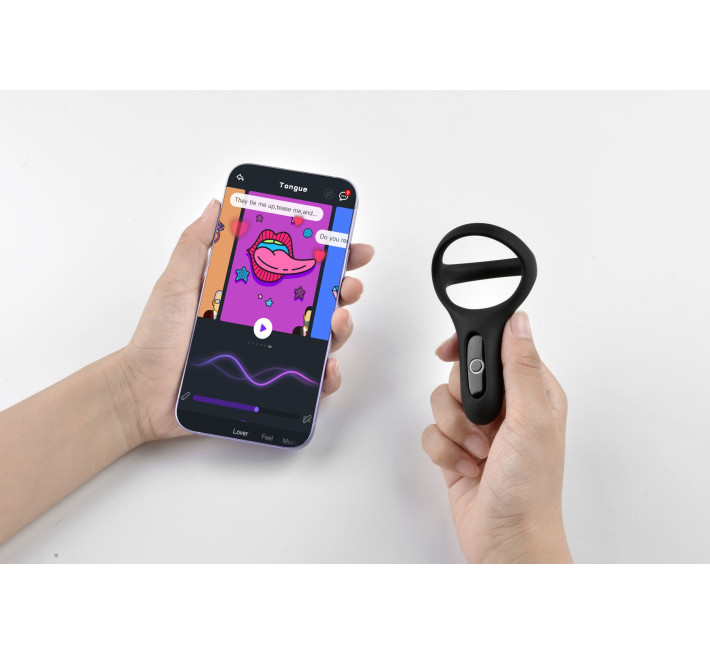 Двойное эрекционное кольцо Magic Motion Fun Town Rise Черное