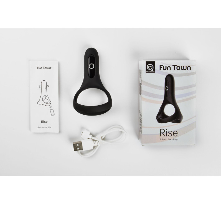 Двойное эрекционное кольцо Magic Motion Fun Town Rise Черное