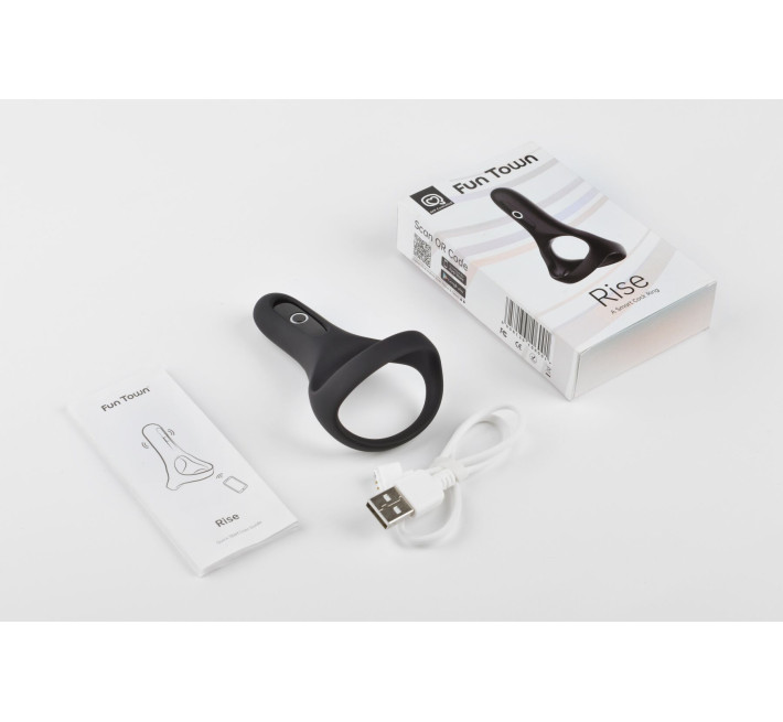 Двойное эрекционное кольцо Magic Motion Fun Town Rise Черное