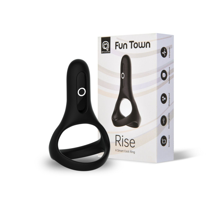 Двойное эрекционное кольцо Magic Motion Fun Town Rise Черное