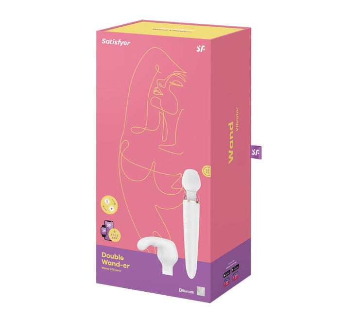 Смарт вибромассажер с сменной головкой Satisfyer Double Wand-er