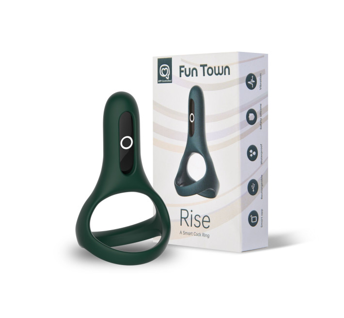 Двойное эрекционное кольцо Magic Motion Fun Town Rise Зеленое