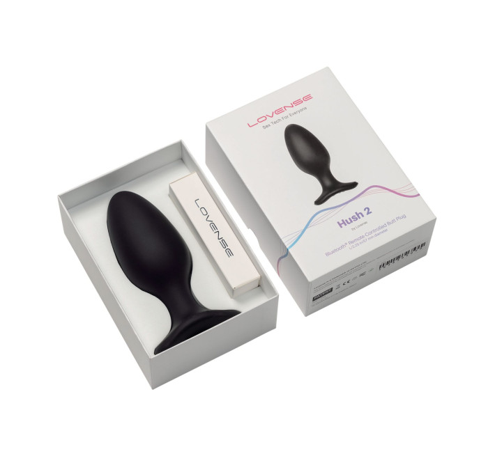 Анальная смарт-вибропробка Lovense Hush 2, размер L