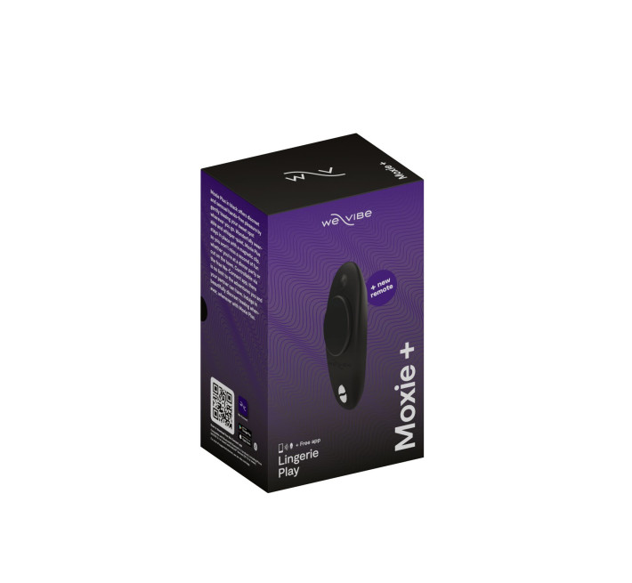 Смарт-вібратор у трусики We-Vibe Moxie+ Satin Black, оновлений пульт ДК
