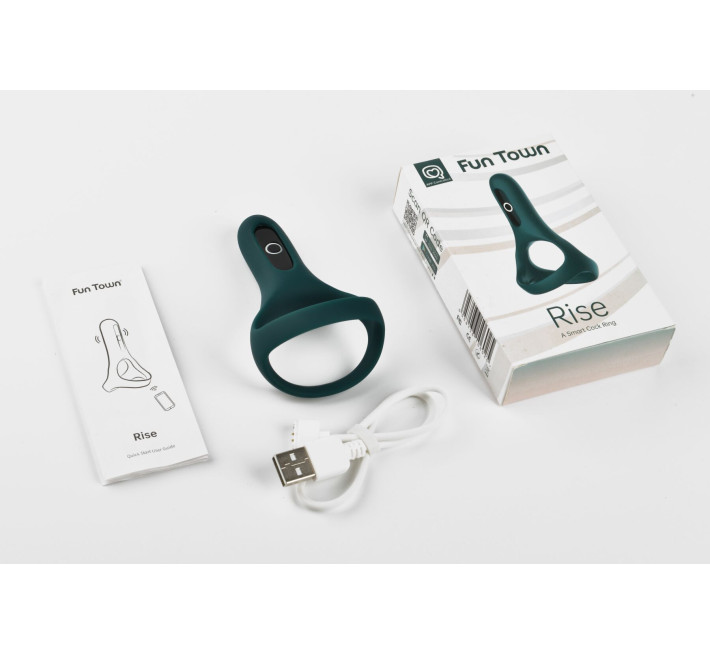 Двойное эрекционное кольцо Magic Motion Fun Town Rise Зеленое