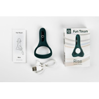 Двойное эрекционное кольцо Magic Motion Fun Town Rise Зеленое