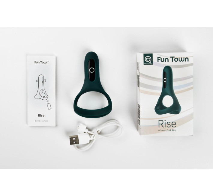 Двойное эрекционное кольцо Magic Motion Fun Town Rise Зеленое