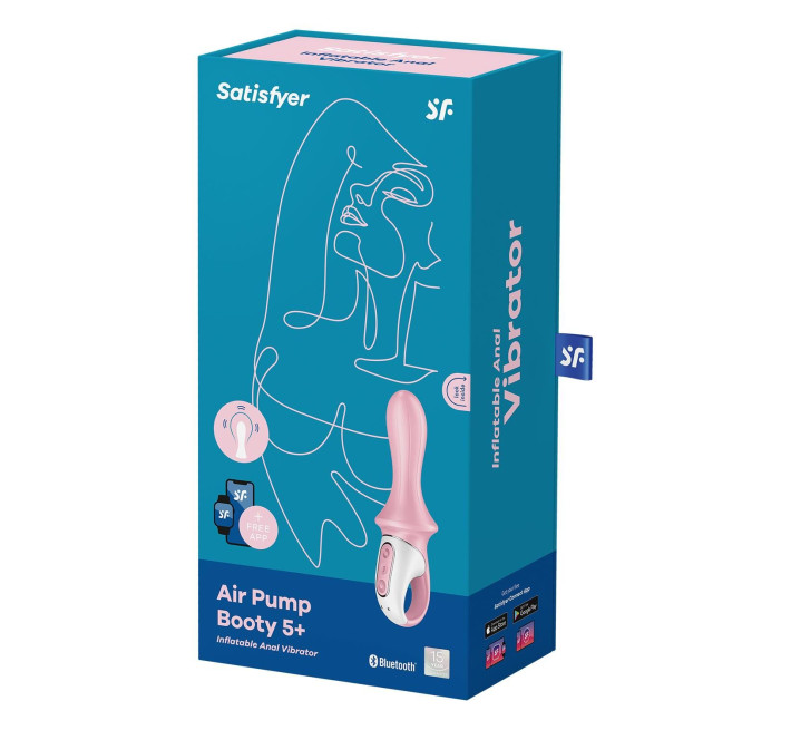 Анальний смарт-вібратор Satisfyer Air Pump Booty 5+, надувається