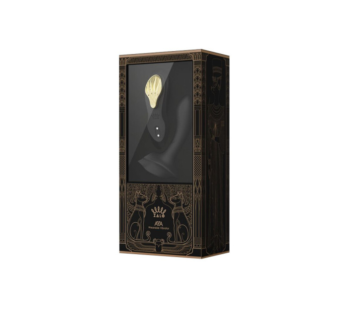 Смарт-вибратор в трусики Zalo - AYA Obsidian Black, насадка и пульт ДУ