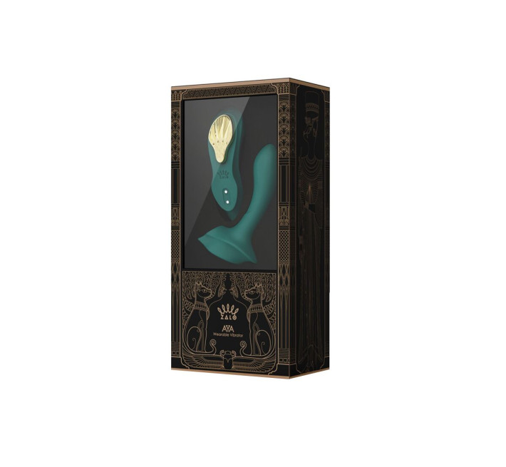 Смарт-вибратор в трусики Zalo - AYA Turquoise Green, насадка и пульт ДУ