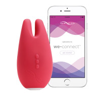 Кліторальний смарт-вібратор Gala by We-Vibe Pink, 2 вібропальчики, 2 мотори, потужні вібрації Кліторальний смарт-вібратор Gala by We-Vibe Pink, 2 вібропальчики, 2 мотори, потужні вібрації