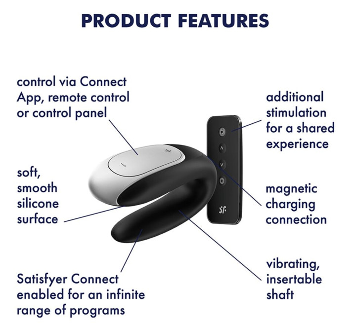 Смарт-вібратор для пар Satisfyer Double Fun Чорний